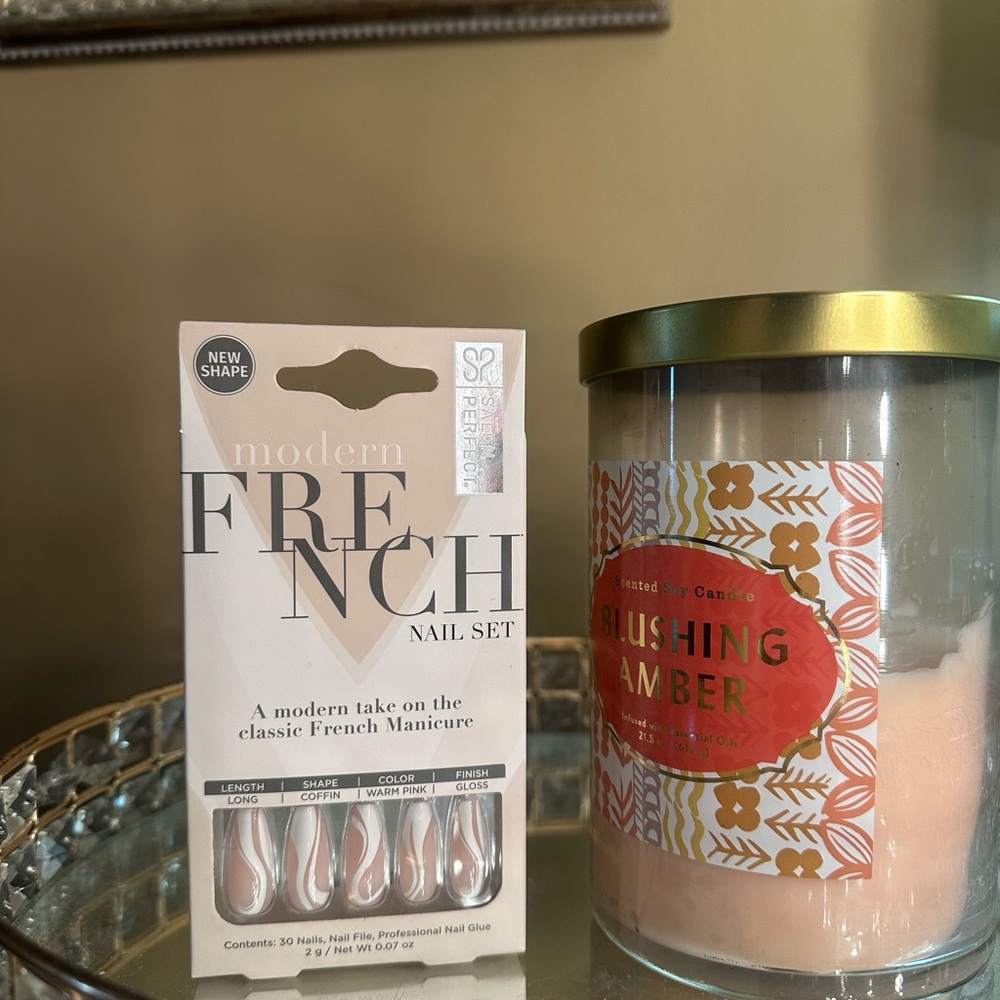 Salon Perfect Modern French Press-On Nails - Warm Pink